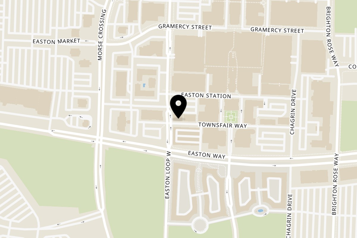 Map showing the location of Afra Grill Easton on 3922 Townsfair Way in Columbus